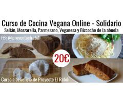 Curso de Cocina Vegana Online – Seitán, Mozzarella, Parmesano, Veganesa y Bizcocho